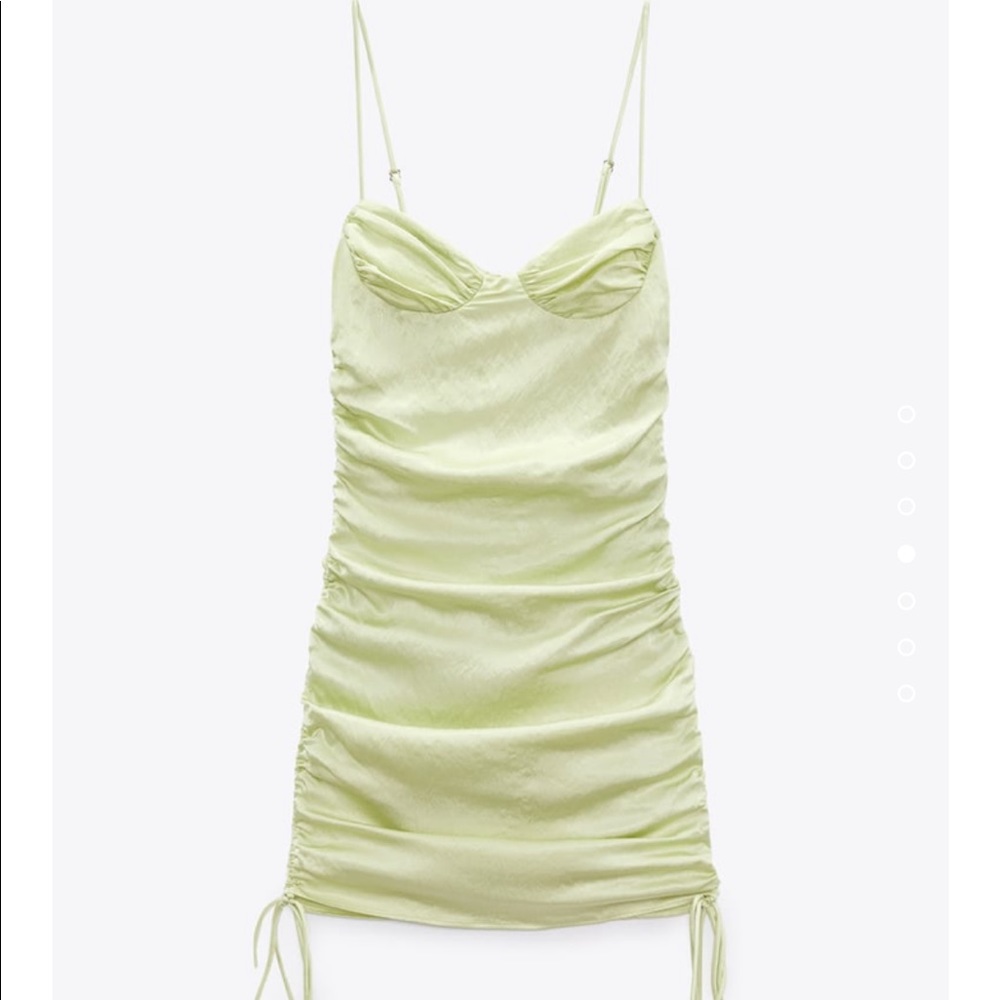 Lime Green satin dress